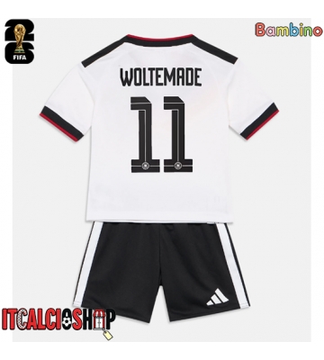 Germania Nick Woltemade #11 Prima Maglia Bambino Mondiali 2026 Manica Corta (+ Pantaloni corti)